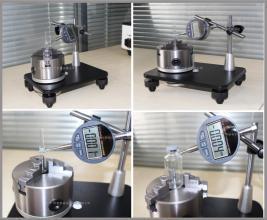 濟(jì)南賽成儀器“ZPI-A圓跳動測試儀”測試低硼硅安瓿瓶垂直軸偏差過程